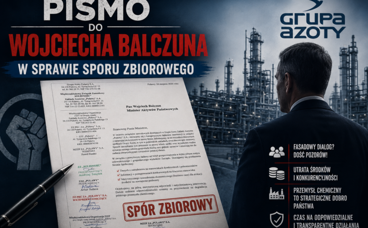  Pismo skierowane do Wojciecha Balczuna Ministra Aktywów Państwowych